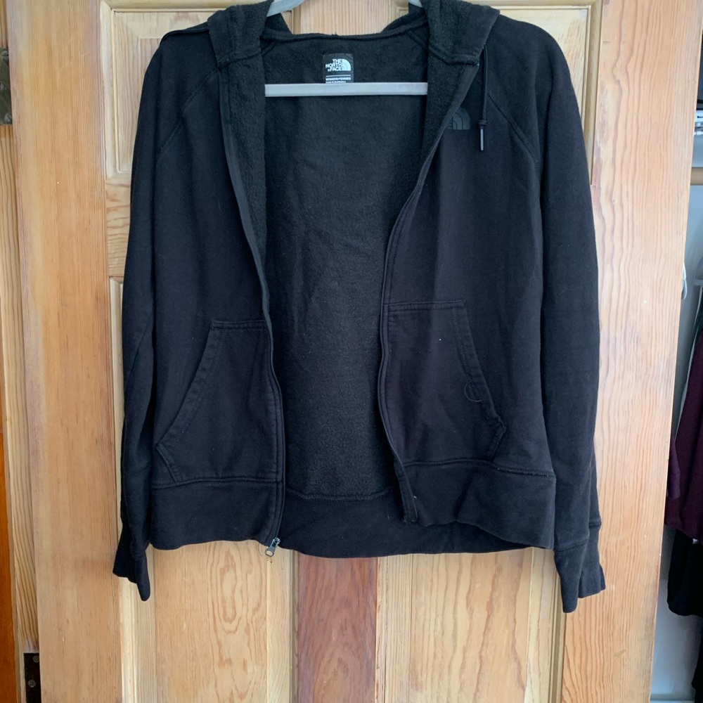 The North Face black zip up size Medium